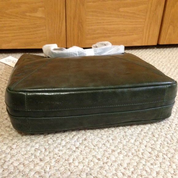 BADGLEY MISCHKA - Forest Green Leather Tote - New with Tag - Picture 4 of 6